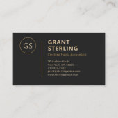 Modern Tax Preparer CPA Black Gold 名刺 (正面)