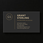 Modern Tax Preparer CPA Black Gold 名刺