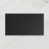 Modern Tax Preparer CPA Faux Leather Black Gold 名刺 (裏面)