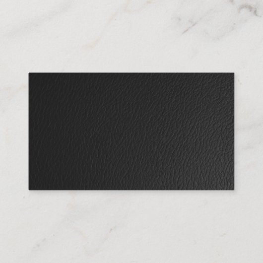 Modern Tax Preparer CPA Faux Leather Black Gold 名刺 (裏面)