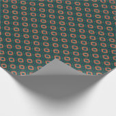 Modern Teal and Coral Geometric Diamond Pattern ラッピングペーパー (角)