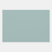 Modern Teal Blue and Summer Green Floral Pattern ラッピングペーパーシート (正面2)