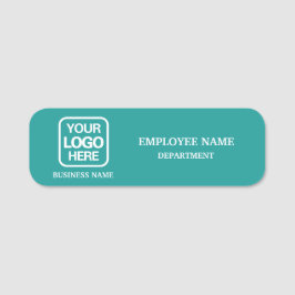 Modern Teal Custom Business Name Tag 名札