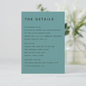  Modern Teal Editorial All Caps Enclosure Card エンクロージャーカード (スタンド正面)