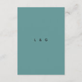  Modern Teal Editorial All Caps Enclosure Card エンクロージャーカード (裏面)