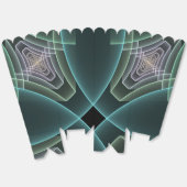 Modern Teal Geometric Fractal Art Graphic フェイバーボックス (見開き)
