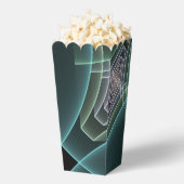 Modern Teal Geometric Fractal Art Graphic フェイバーボックス (はじけた状態)