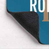 Modern teal gold monogram men name マウスパッド (コーナー)