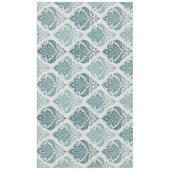 Modern Teal Nordic Damask テーブルクロス (正面)