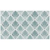 Modern Teal Nordic Damask テーブルクロス (正面(横))