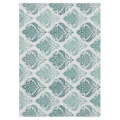 Modern Teal Nordic Damask テーブルクロス (正面)