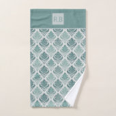 Modern Teal Nordic Damask バスタオルセット (ハンドタオル)