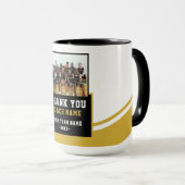 Modern Team Name Photo Coach Thank you マグカップ (正面右)