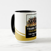 Modern Team Name Photo Coach Thank you マグカップ (正面左)