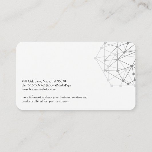 Modern Tech Logo | Building Schematics 名刺 (裏面)