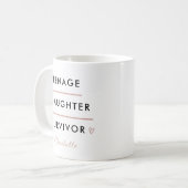 Modern Teen Daughter Survivor Personalized コーヒーマグカップ (正面左)