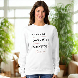 Modern Teen Daughter Survivor Personalized スウェットシャツ