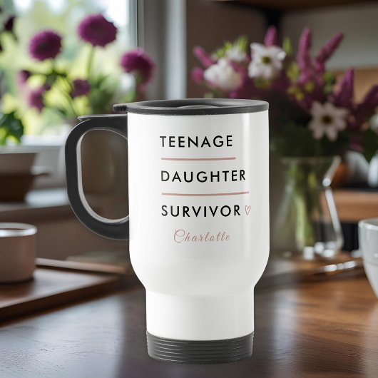 Modern Teen Daughter Survivor Personalized トラベルマグ