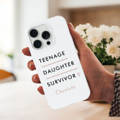Modern Teen Daughter Survivor Personalized iPhoneケース