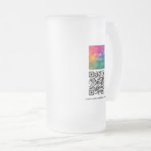 Modern Template Your Custom Logo QR Code フロストグラスビールジョッキ (正面右)