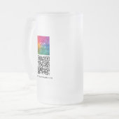 Modern Template Your Custom Logo QR Code フロストグラスビールジョッキ (正面左)