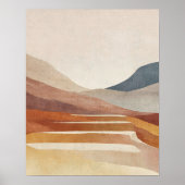 Modern Terracotta Abstract Art for Neutral Decor ポスター (正面)