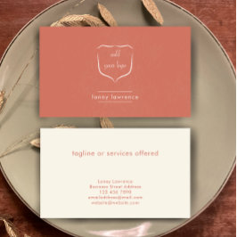 Modern Terracotta Add Logo Beauty Professional 名刺