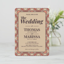 Modern Terracotta and Mauve Art Deco Wedding