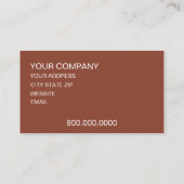 Modern Terracotta and White  名刺 (裏面)