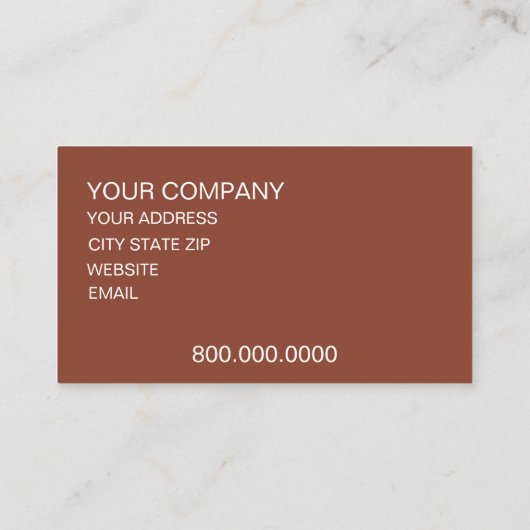 Modern Terracotta and White  名刺 (裏面)