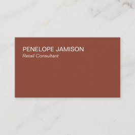 Modern Terracotta and White  名刺