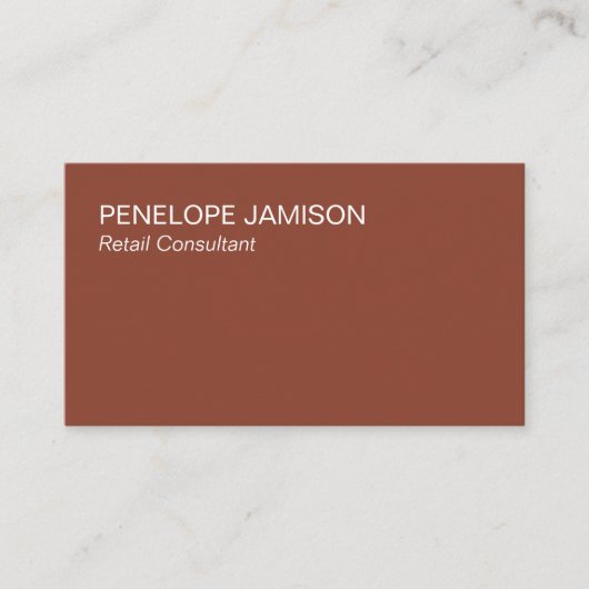 Modern Terracotta and White  名刺 (正面)