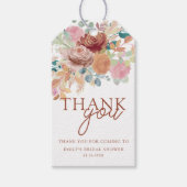 Modern Terracotta & Blush Bridal Shower Favor ギフトタグ (正面)