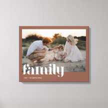 Modern Terracotta Family Name Custom Photo