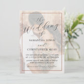 Modern Terracotta Full Photo Wedding Invitation 招待状 (スタンド正面)