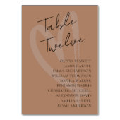 Modern Terracotta & Heart Wedding  テーブルナンバー (正面)