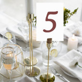 Modern Terracotta Number Table Card テーブルナンバー