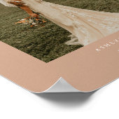 Modern Terracotta Photo Arch Wedding Couple ポスター (角)