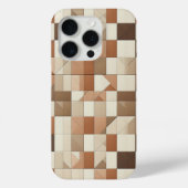 Modern Terracotta & Tan Geometric Phone Case Case-Mate iPhoneケース (裏面)