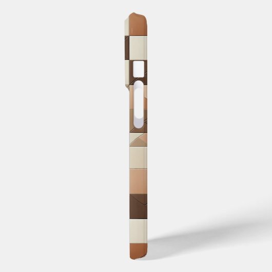 Modern Terracotta & Tan Geometric Phone Case Case-Mate iPhoneケース (裏面 / 左)