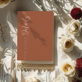 Modern Terracotta Wedding Details エンクロージャーカード