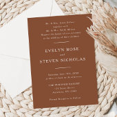 Modern Terracotta Wedding Invitation  招待状