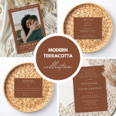 Modern Terracotta Wedding RSVP