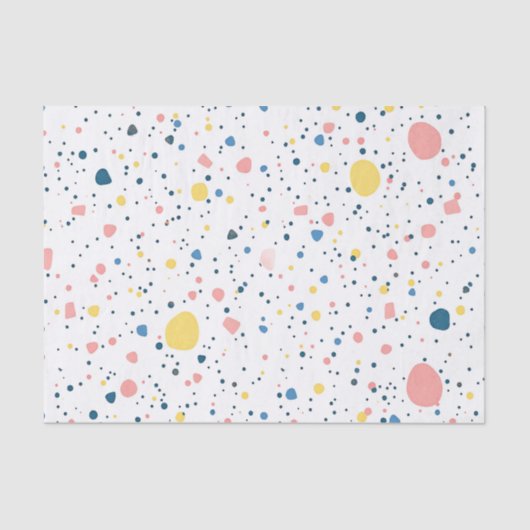 Modern Terrazzo Confetti Dots Pattern Pastel 薄葉紙 (正面)