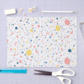 Modern Terrazzo Confetti Dots Pattern Pastel 薄葉紙 (クラフト)