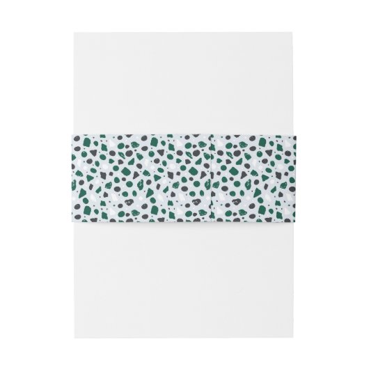 Modern Terrazzo & Emerald Monogram 招待状ベリーバンド (裏面例)