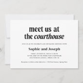Modern Text | Courthouse Wedding Elopement 招待状 (正面)