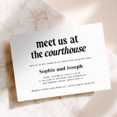 Modern Text | Courthouse Wedding Elopement 招待状