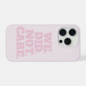 Modern Text Statement | Typography Pink Text  iPhoneケース (裏面横)