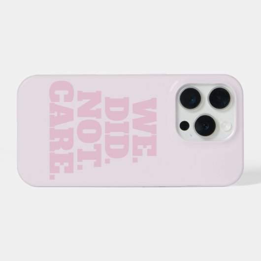 Modern Text Statement | Typography Pink Text  iPhoneケース (裏面横)